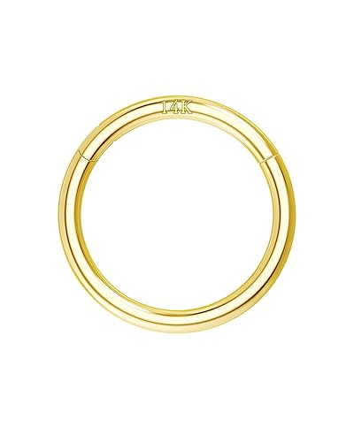 COCHARM 14K Solid Gold 18g/16g Nose Rings 16G Septum Rings