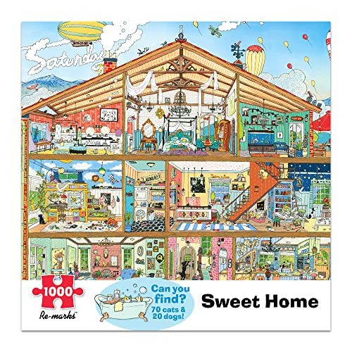 Re-marks Sweet Home Architecture Puzzle, 1000-Piece Puzzle for All Ages