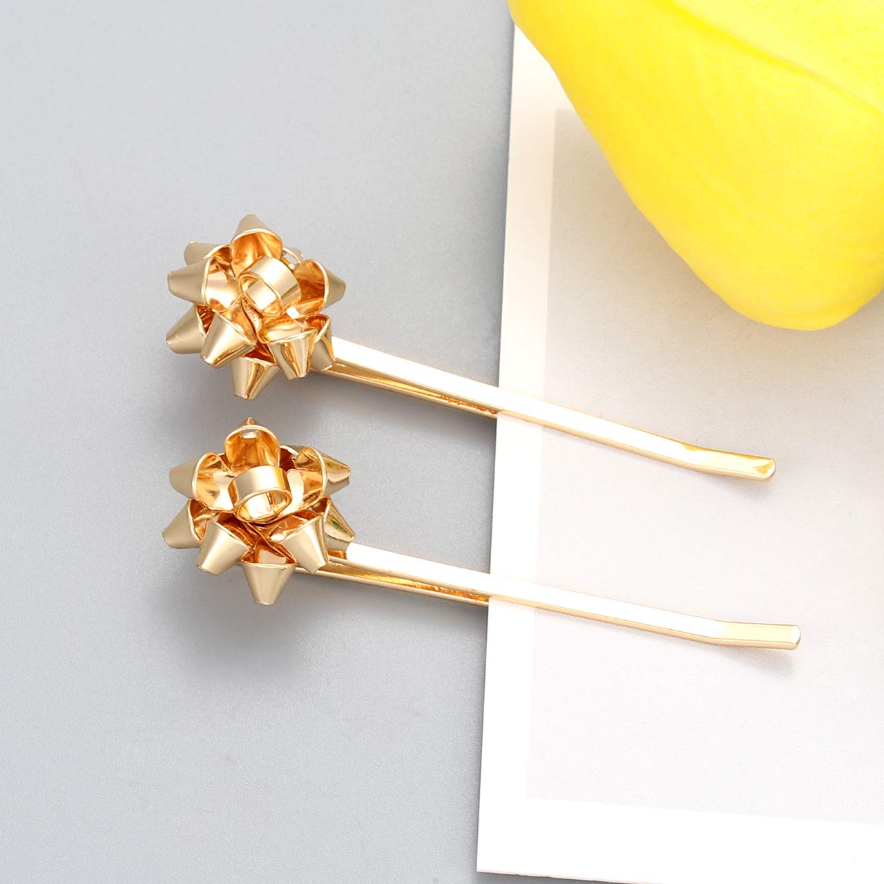 Pinza para el pelo de Navidad para mujer, horquillas de lazo de Navidad, pinzas para el cabello con lazo rojo, verde, dorado, accesorio para el cabello festivo, Navidad, disfraces, joyas, regalos de fiesta 5