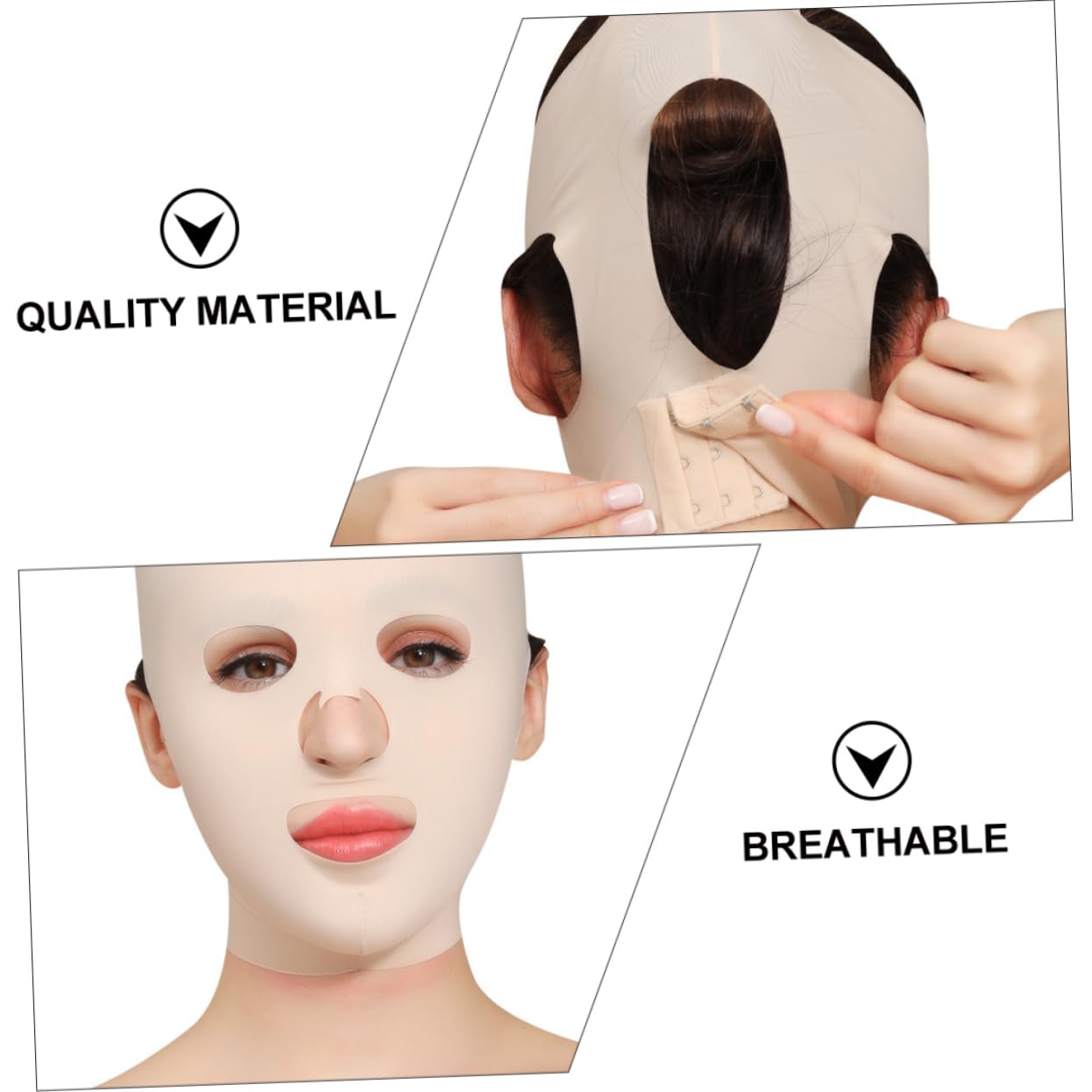 FRCOLOR 3 Pezzi Maschera Per Dormire Maschera Elastica Per Il Viso Per Le Rughe Maschera Idratante Per Il Viso Maschera Completa Per Il Viso Per Le Donne