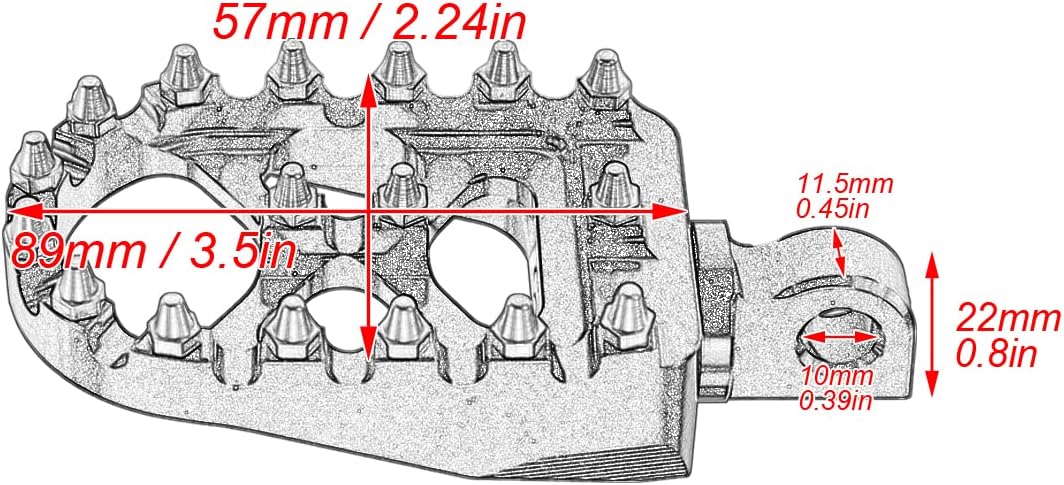 Motorcycle Floorboards Set Front Driver Rear Passenger Floorboards Foot Pegs Kit Fit for Harley Touring Electra Glide Road Glide Road King Street Glide Trike 1986-2023 Models Chrome