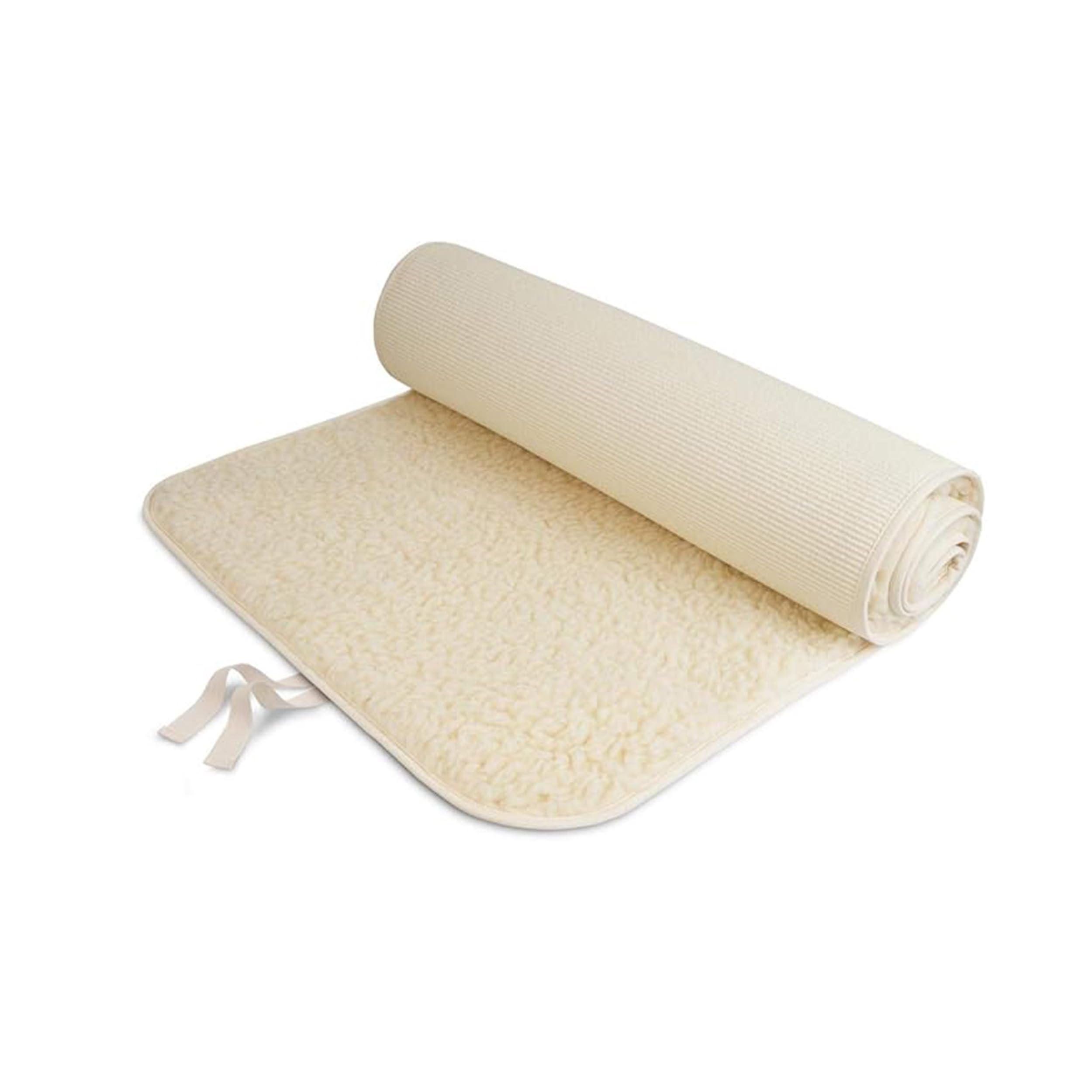 Yogamatte Professional 75 x 200 cm, Natur, umsäumt, Bindeband