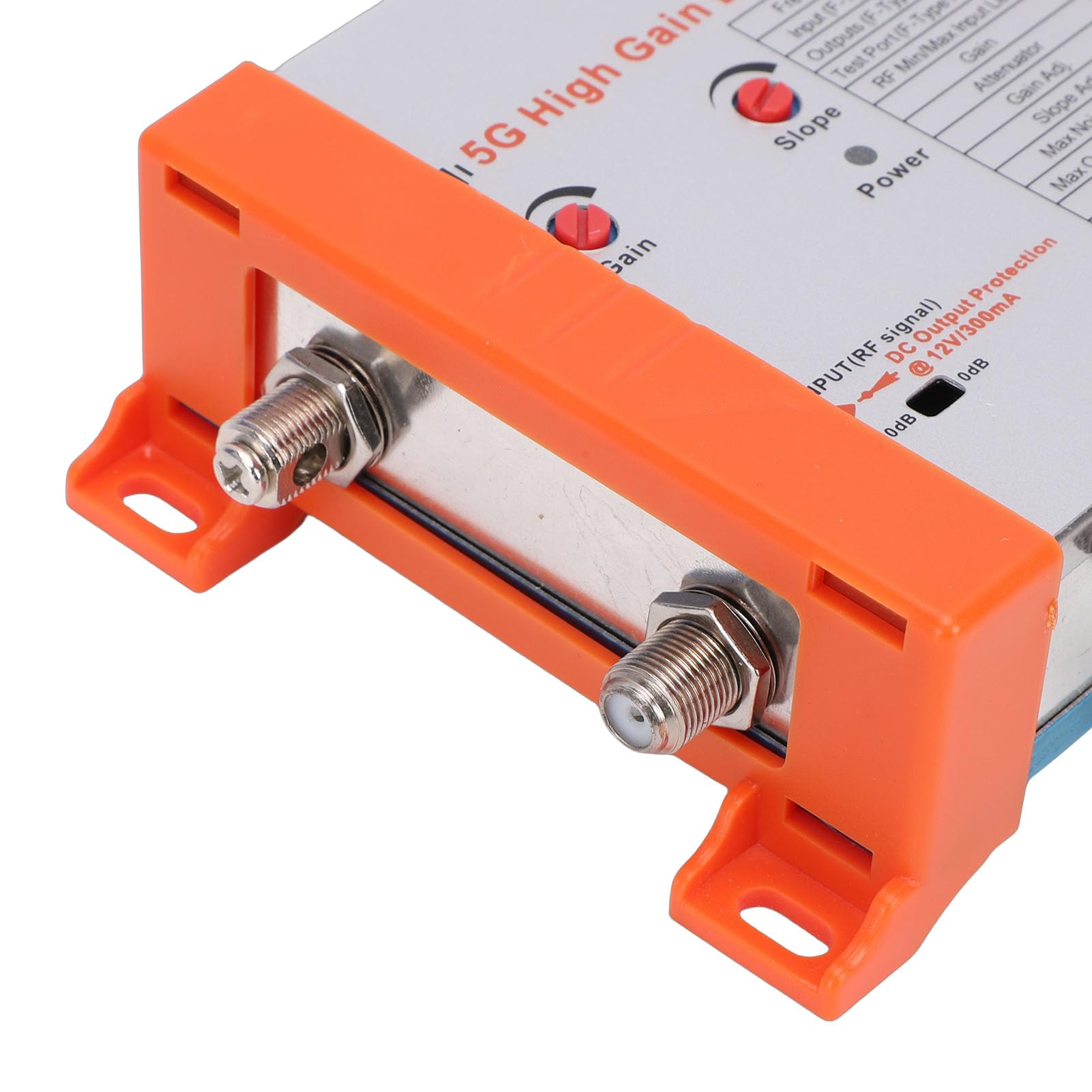 Cuifati Amplificateur de Distribution TV 4 Ports avec Filtre 5G LTE à Gain de 45 DB pour Amplificateur de Signal D'antenne de Télévision par Câble avec 1 Entrée 4 Sorties à Faible Bruit (Prise UE)