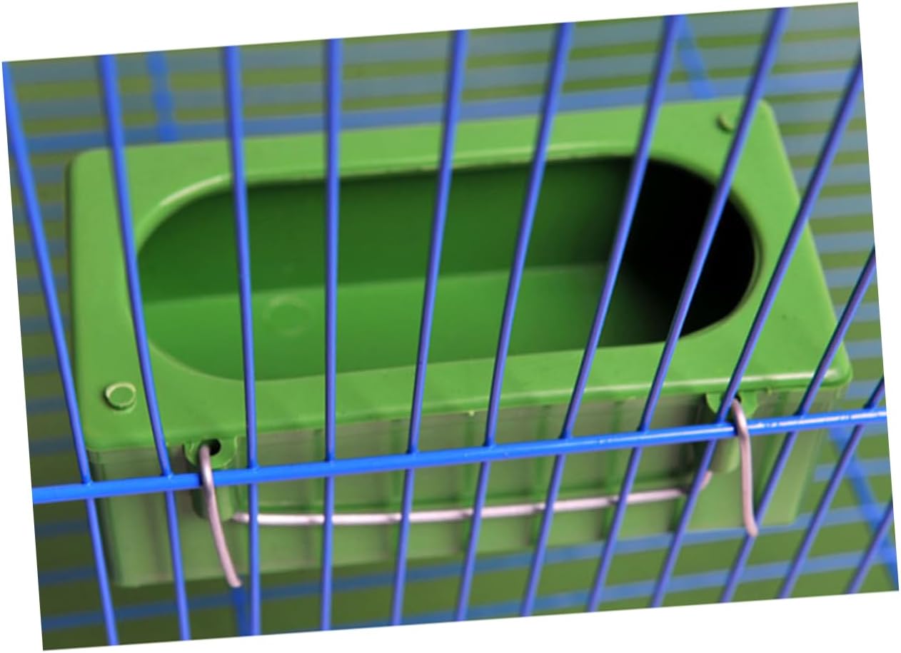 LIOOBO 10pcs Parrot Feeder Pigeon Feeding Trough Bird Seed Holder Bird Feeding Watering Supplies Hanging Feeder