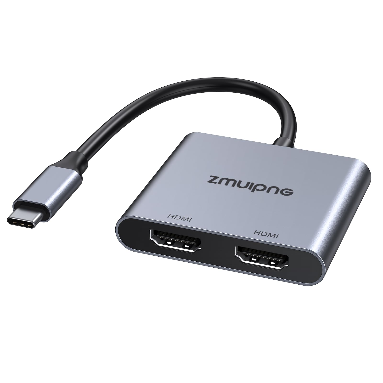 USB C to Dual HDMI Adapter 4K Dual Monitors Adapter USB C Hub with 2 HDMI