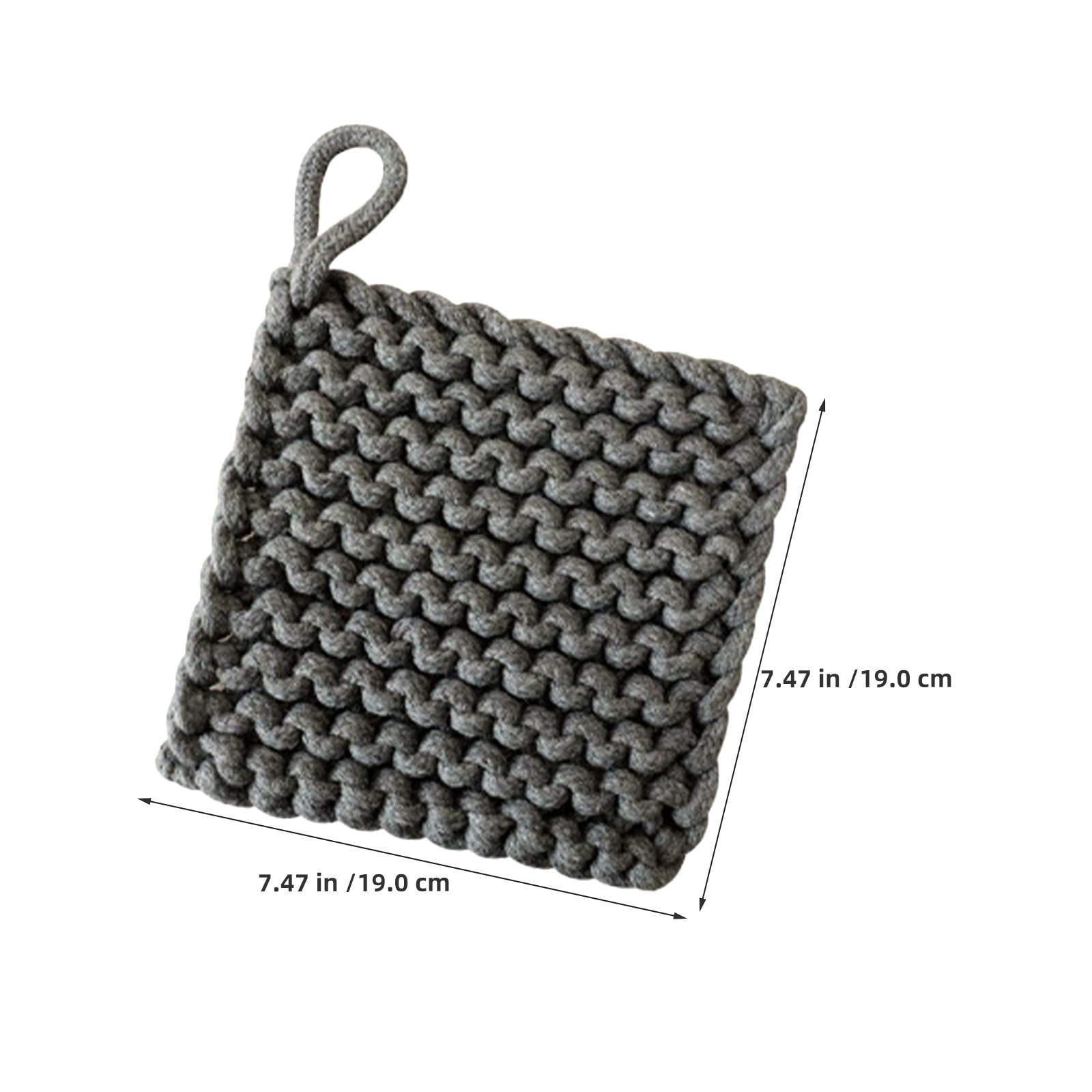 Presine da Cucina Forte Protezione Termica Fatte a Mano in Cotone Quadrate Stile Boho 3 Pezzi e Tessuto Morbido per Feste e Riunioni