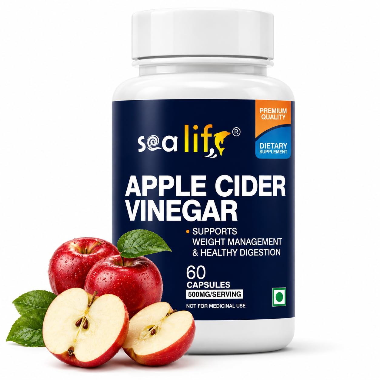 Sea Life Apple Cider Vinegar 500mg Capsules for Weight Loss Management (60 Veg Capsules),Boost Energy | Supports managing blood sugar levels | Improves Cholesterol Levels.-picture-19