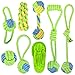 Vanplay Juguetes Perro, 8 Piezas Durable Cuerda de Juguete para Masticar para Perros Juguetes de Ddentición Herramienta De Entrenamiento Regalos para Perrito Pequeños Medianos