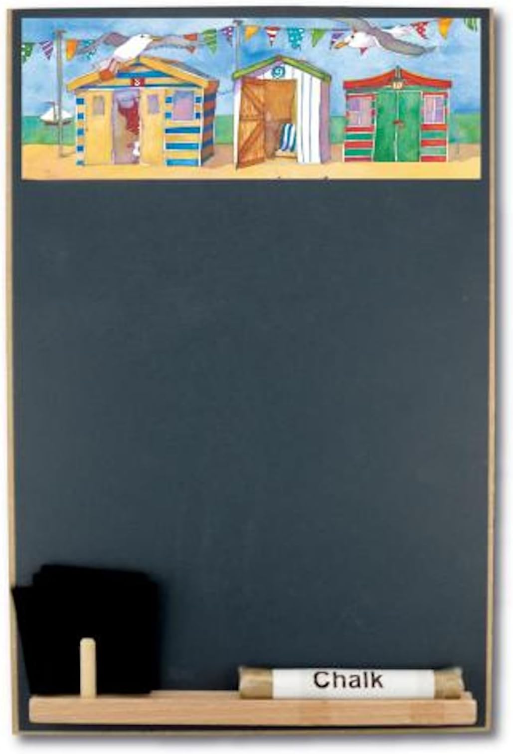 Emma Ball A4 Chalk Board - Seaside Beach Huts