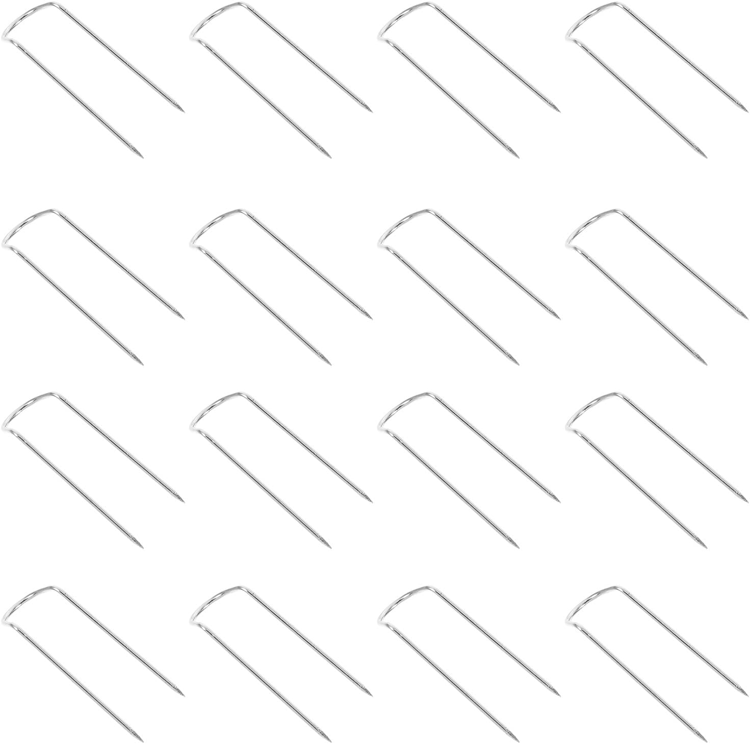 Alipis 400pcs Stainless Steel U-Shaped Sewing Pins for Quilting and Upholstery, Double Fork Pins for Fabric Crafting and Hand Sewing Positioning