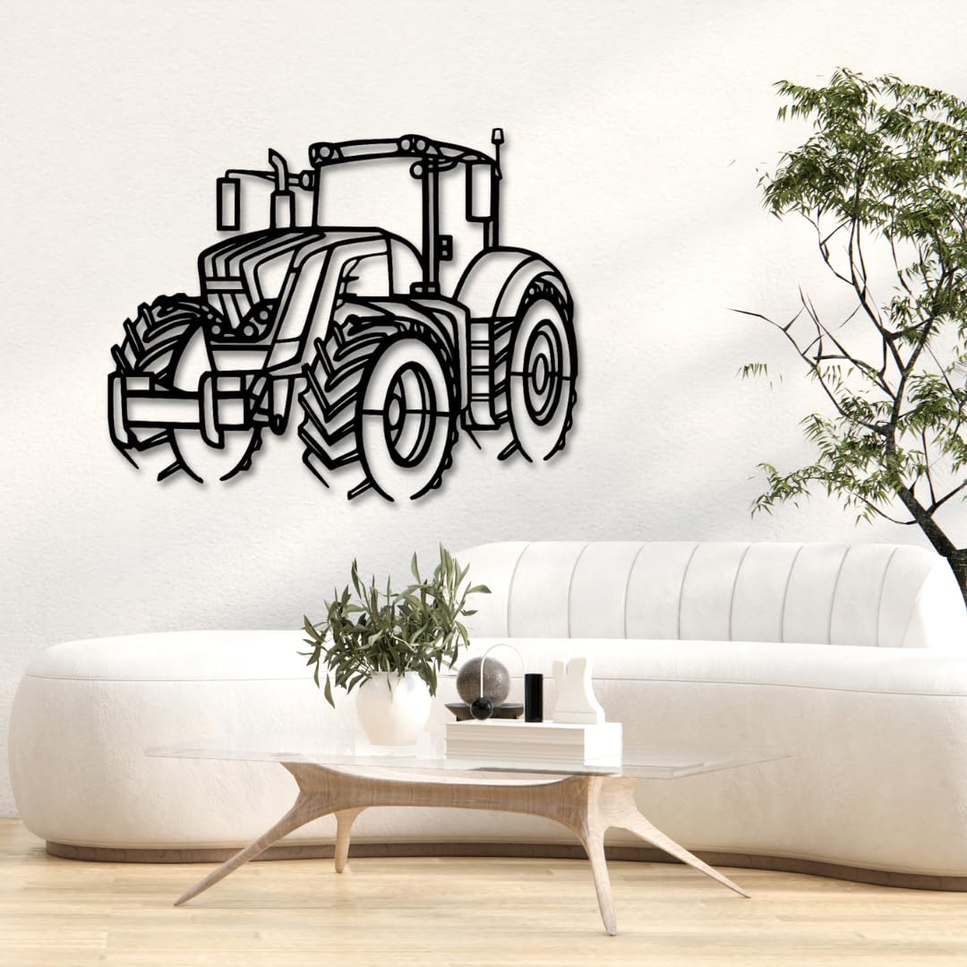 Generisch Traktor Silhouette Vario 724 – Wandbild aus Metall – 96 cm – Rustikale Wanddeko für Landwirte & Bauernhof – Robuste Dekoration mit ländlichem Flair – Perfekt für Werkstatt, Garage & Stall