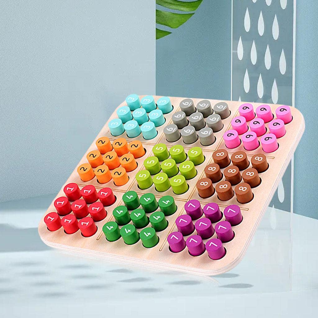 Sudoku de Madera Rompecabezas Juego de Mesa Pensamiento Tradicional Educativo para Adultos