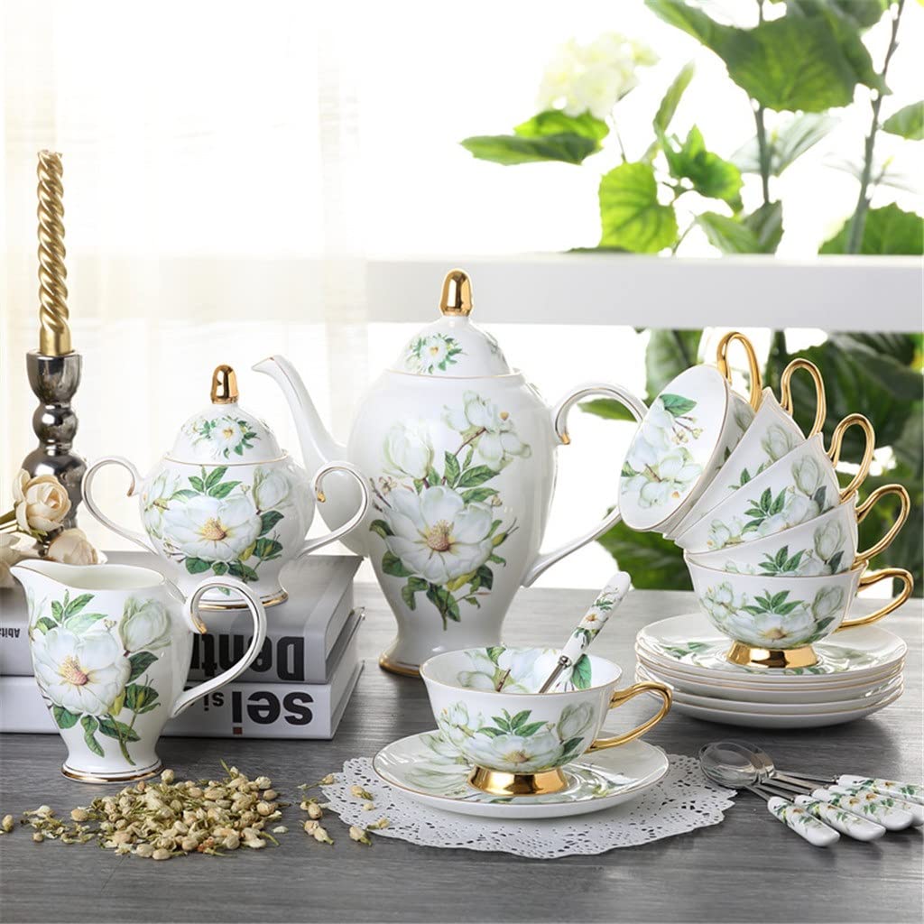 Europejski styl 15 czaszki porcelanowy ceramiczny kubek do kawy i spodek angielski popołudniowa herbata zestaw do kawy ogrodowej
