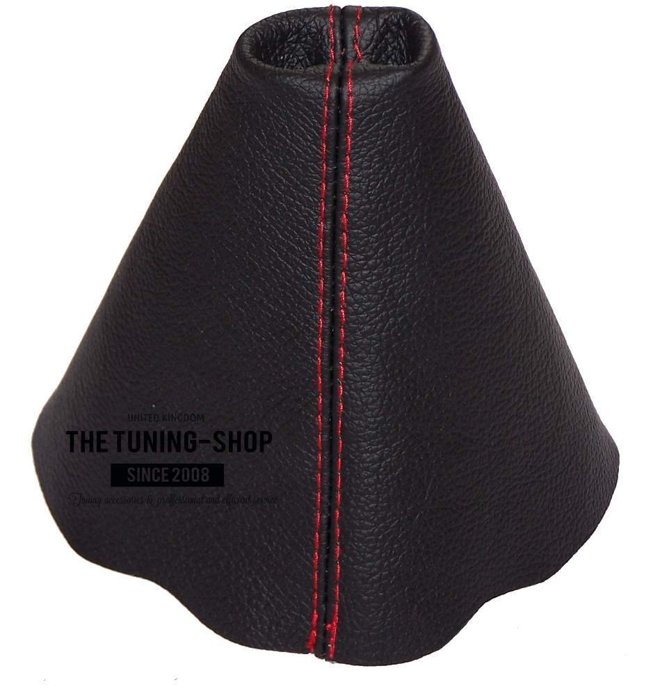 compatible avec Audi TT MK2 2006-2013 guêtre Gear Shift fabriqué sur mesure de coffre noir en cuir véritable italien avec coutures rouge NEUF