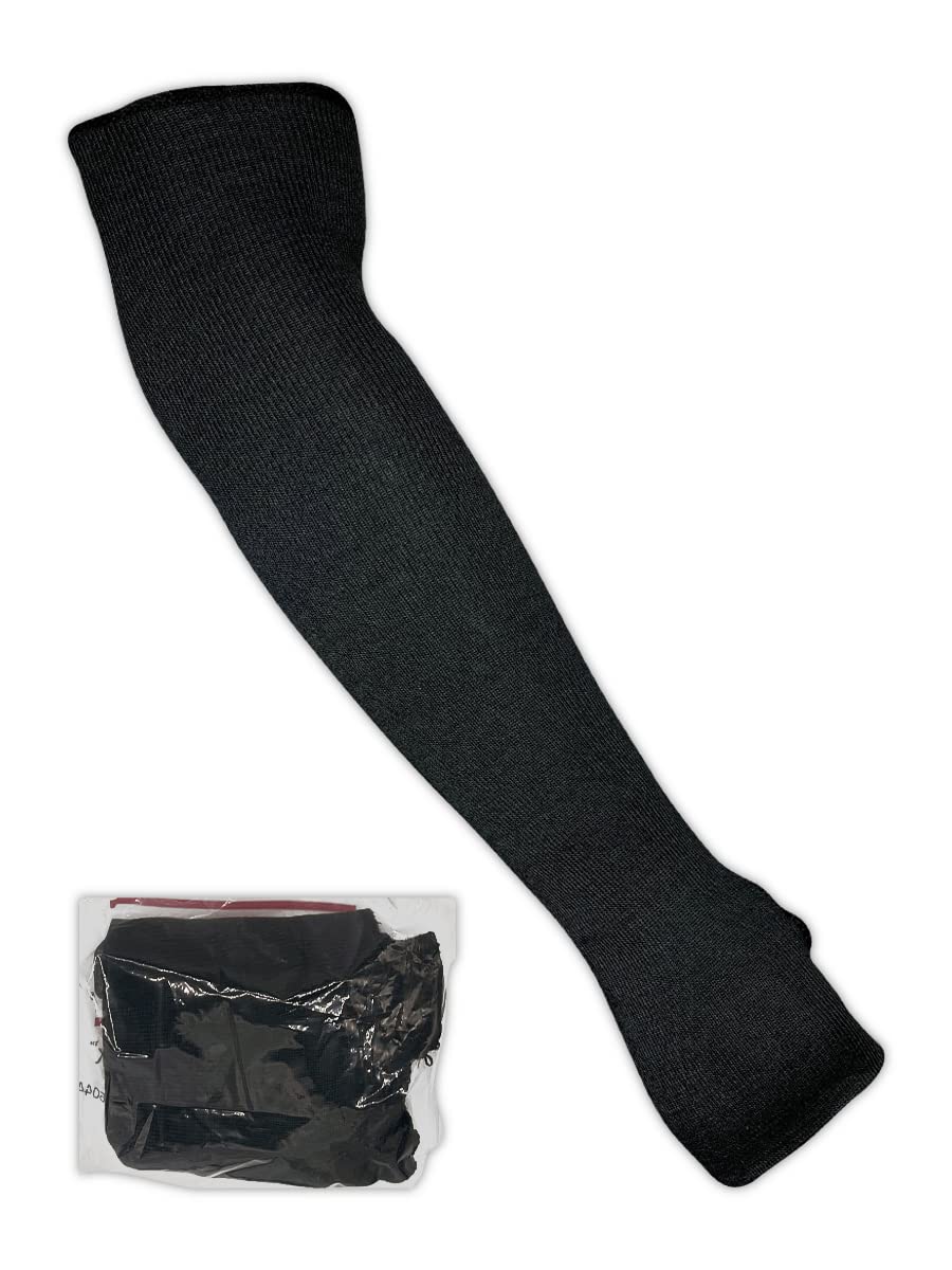 MAGID Cut Resistant Protective Arm Sleeves | 100% Kevlar Knit 22" Double Layered Cut Resistant Sleeve with Thumb Slot - Cut Level 4, Fire Resistant, 22" Length, Black (3 Pair)