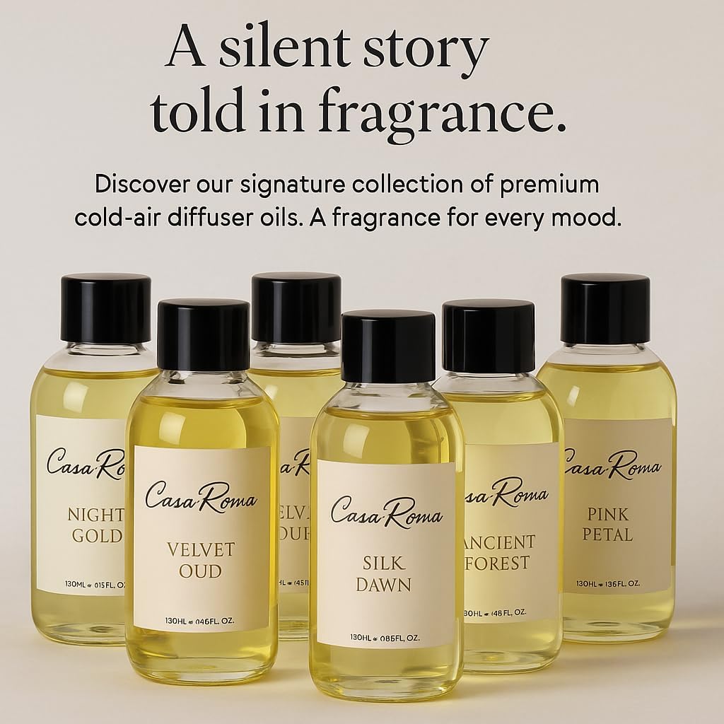 Mystic Desert Aroma Oil – Premium Cold-Air Diffuser Oil Blend with Brandy, Pepper, Tobacco & Cedar – Compatible with Casa Roma & Waterless Diffusers (120ml Bottle)