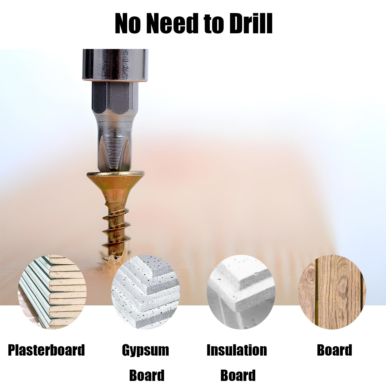 50-Pack Self-Drilling Drywall Anchors With Screws – No Pre-Drilling Needed, Strong Hold For Picture Frames, Shelves & More
