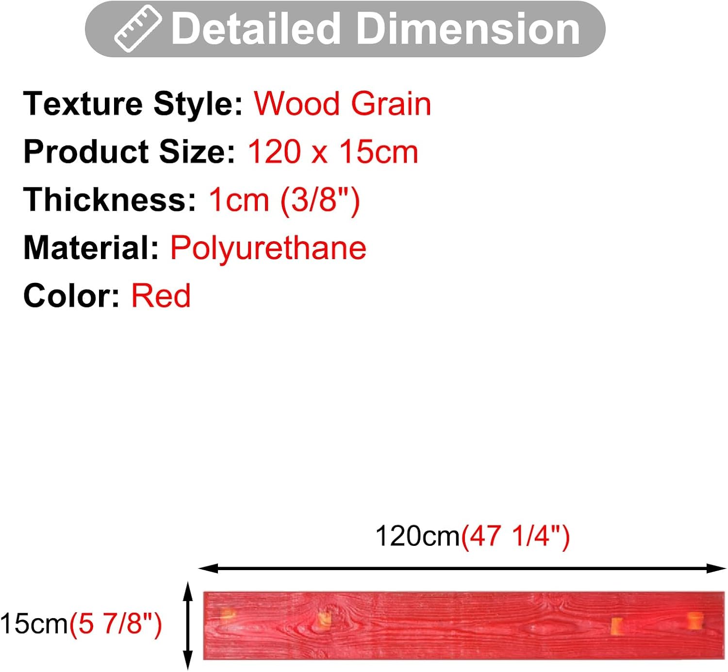 Concrete Stamp 2 X Outdoor Durability Concrete Texturing Skin, Wood Floor Pattern Concrete Stamp Mold, Non Slip Polyurethane Floppy Mat for Gardens/Sidewalk