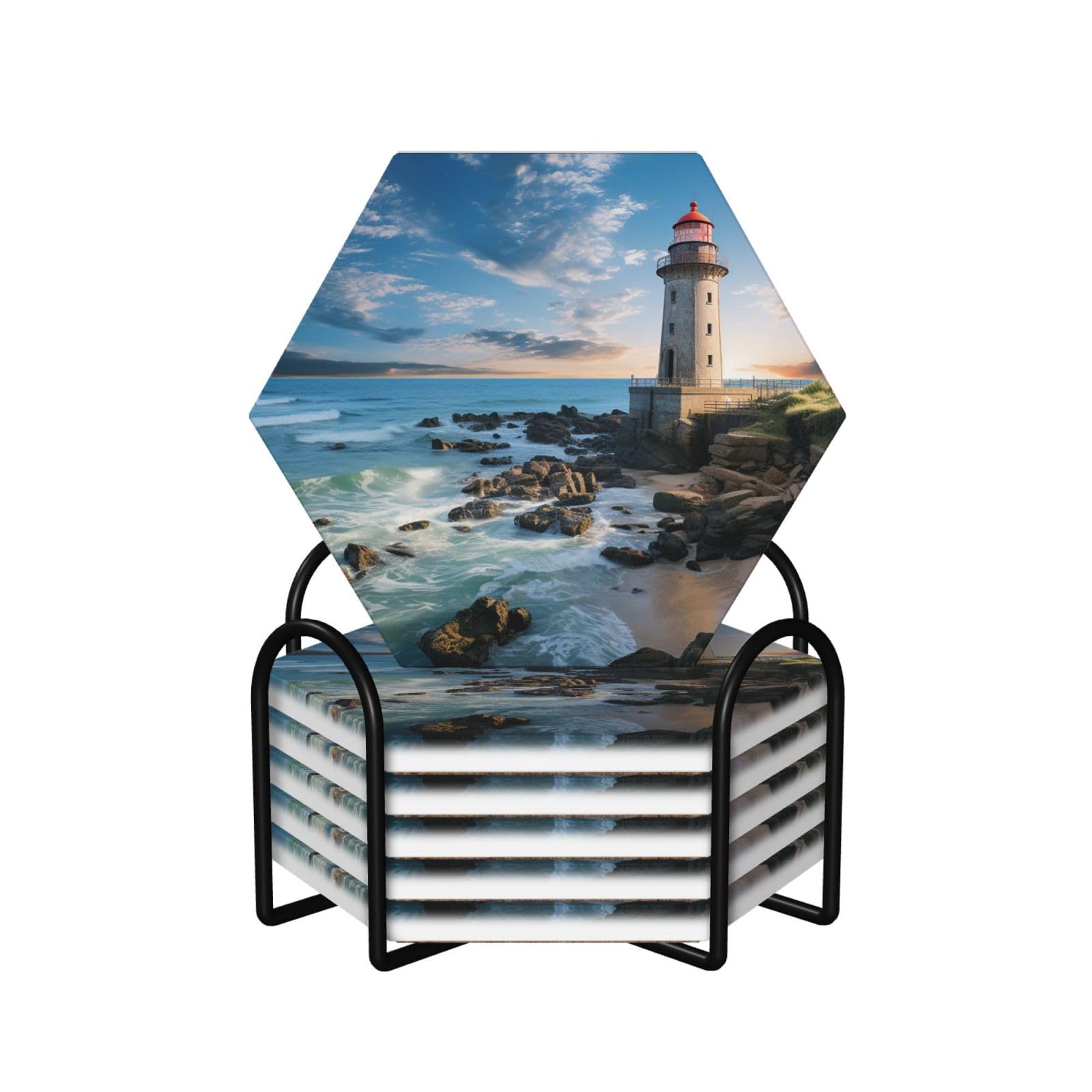 Dessous de verre céramique absorbant lot de 6 dessous de verre liège table