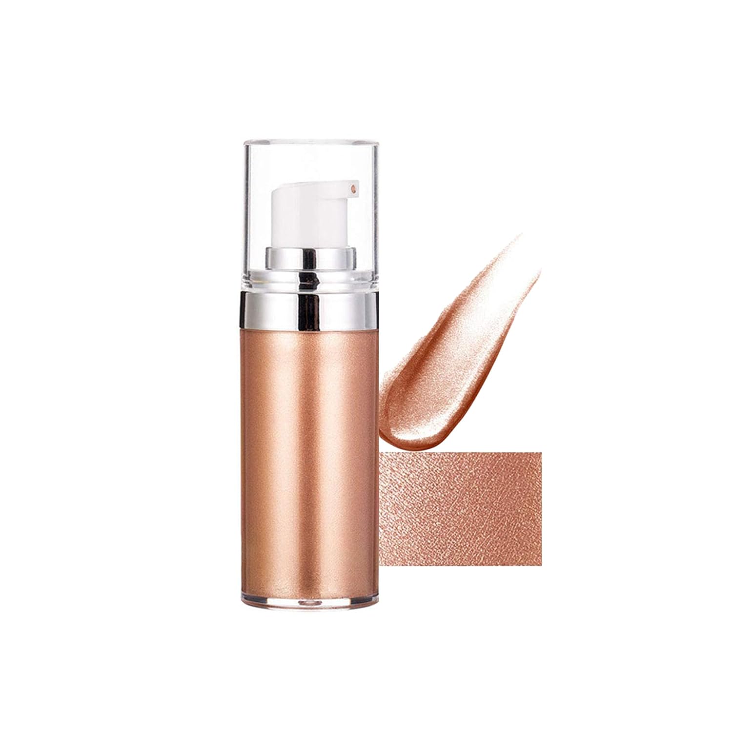 Body Face Luminizer Highlighter Cream Spray Liquid Bronzer Illuminator Glow Glistening Makeup Foundation Cheekbone & Blush Liquid Highlighter Bronzer Smooth Shimmer Glow Makeup(#2 Rose Gold)