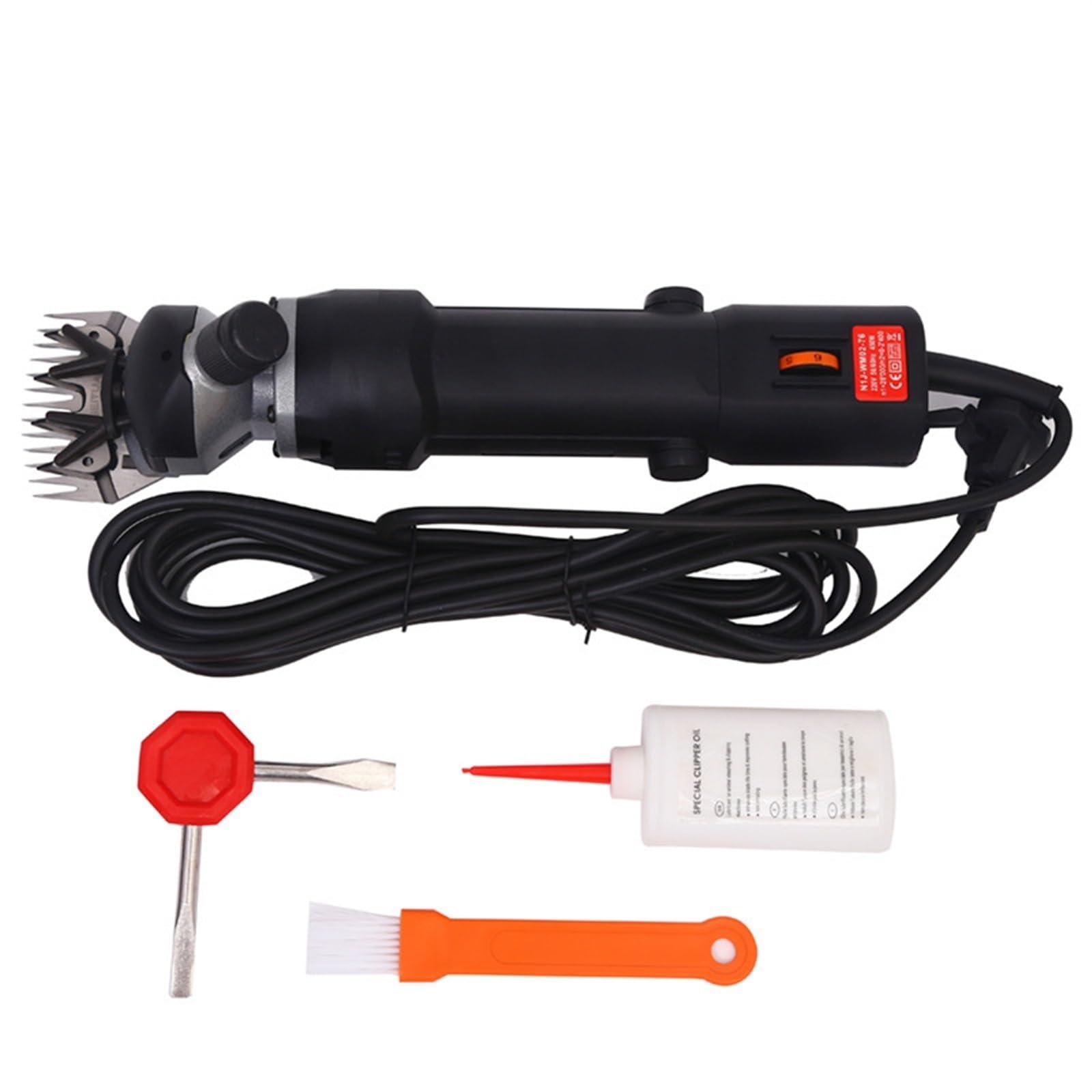 Esquiladora eléctrica de ovejas y Cabras, Herramienta cortadora de Tijeras de Lana con Caja, enchufes Personalizables, 690W, 6 velocidades(13 Teeth)