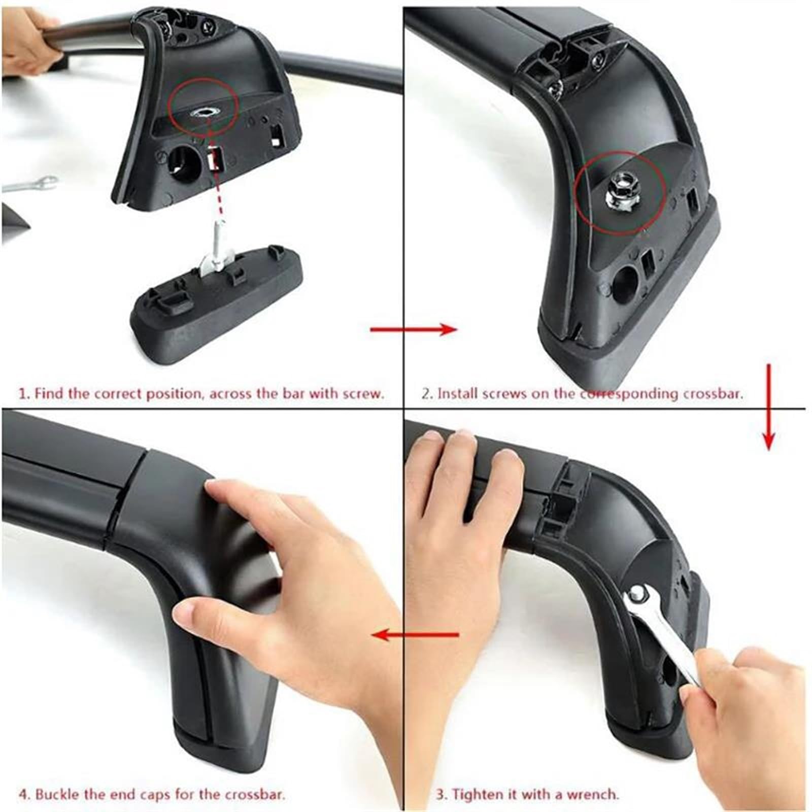 Barres De Toit Pour Tesla Model 3/Y (2017-2022) - Porte-bagages Aluminium, Antivol, Réduction Bruit Vent, Fixation Robuste