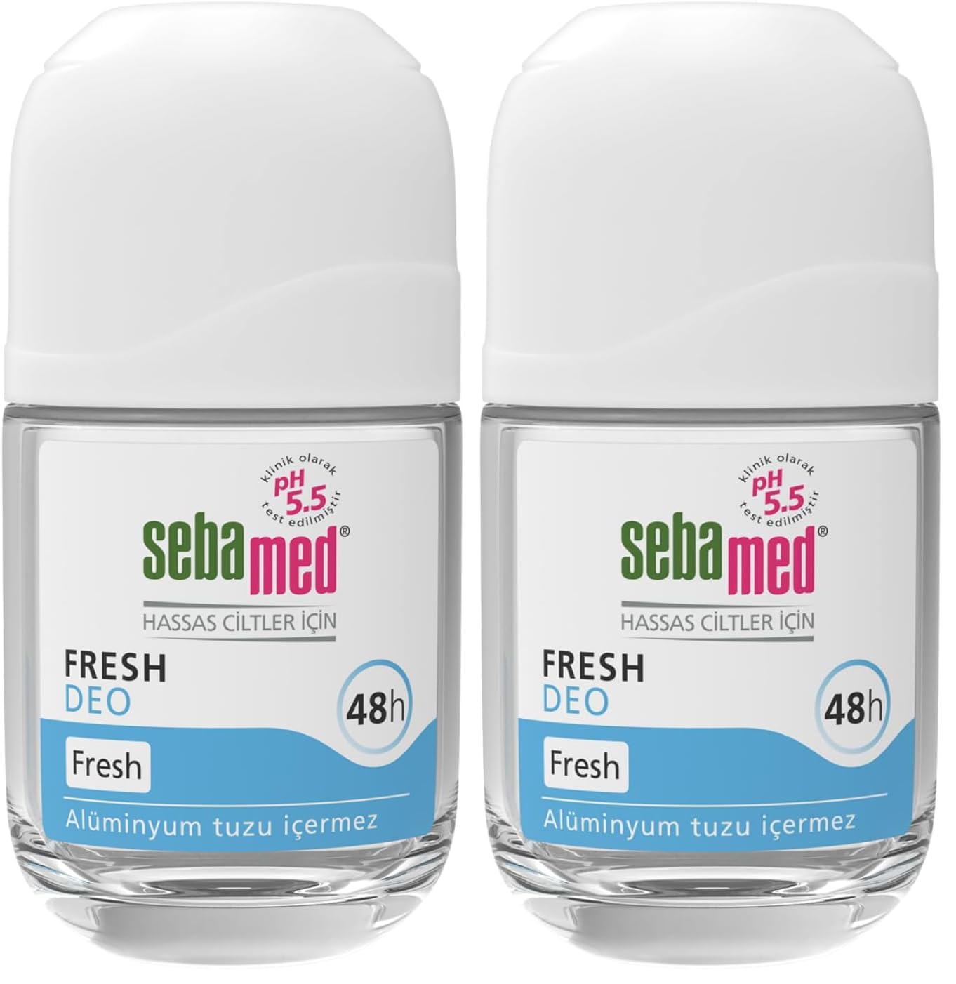 Sebamed Ter Kokusu Önleyici 48 saat etkili Hassas Ciltler için Kadın Erkek Roll-On Deodorant Fresh 50ml (2 paketi)