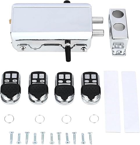Miniatura 6 de Cerradura de puerta electrónica, cerradura de puerta con control remoto, antirrobo, seguridad para el hogar, sin llave, cerradura de puerta oculta