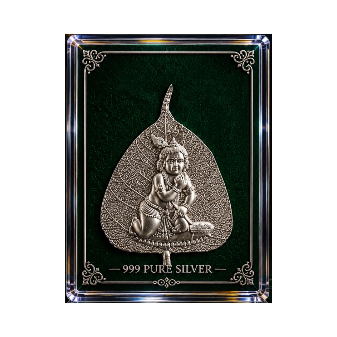 PPG Silver Coin (999) Purity | Krishna Design Silver Bullion | Gifting & Collectibles Silver Precious Coin | Certified 1 Gram-picture-23