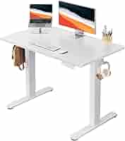 ErGear 電動 デスク 160×70×72-118cm ホワイト 昇降 Amazon | ErGear 電動 オフィスワークテーブル 昇降式デスク