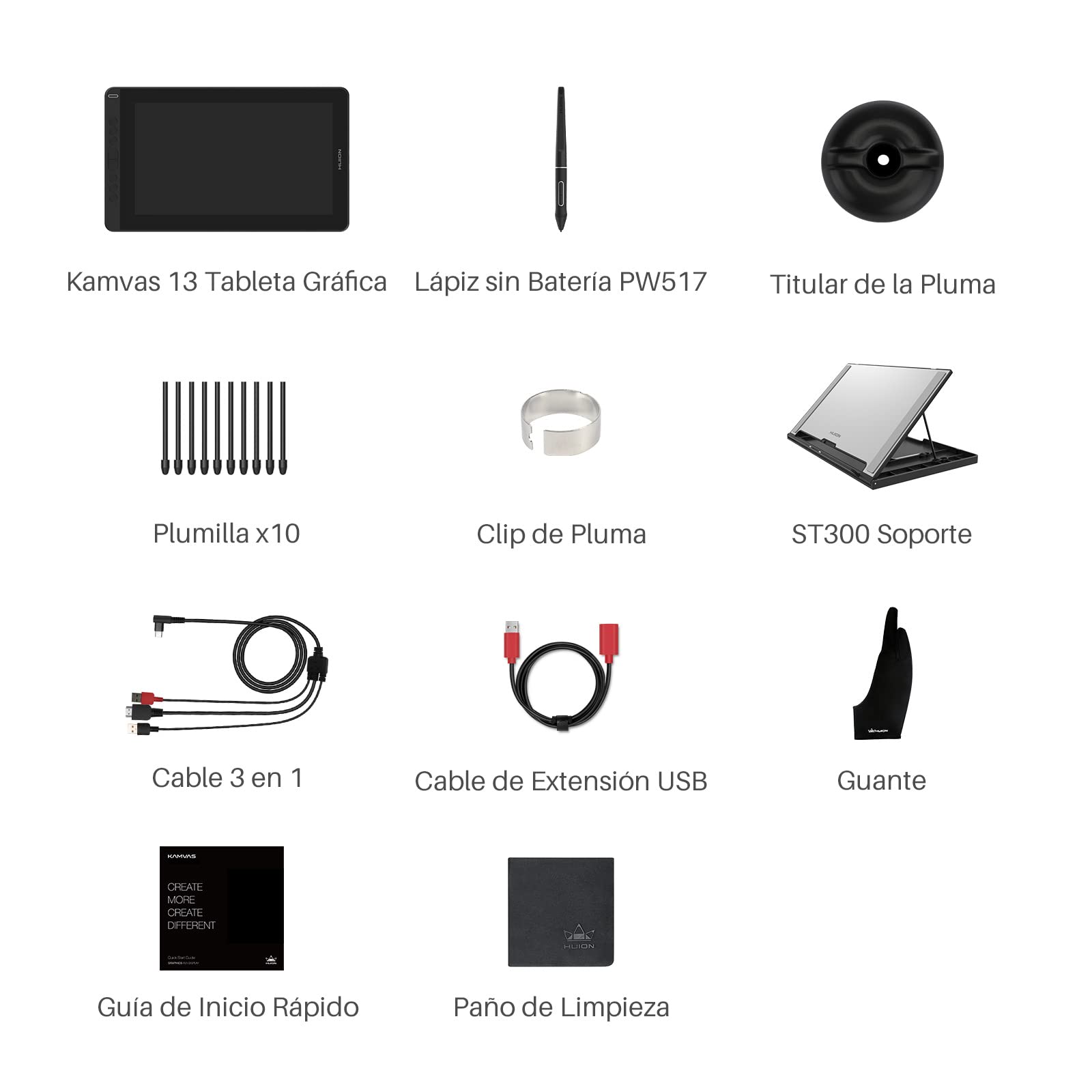 HUION Kamvas 13 Tableta Gráfica con Pantalla, Monitor de Dibujo Gráfico de 13,3 Pulgadas,120% sRGB, Lápiz PW517, con Ajustable Soporte, Ideal para Trabajar Desde Casa y Aprendizaje Remoto, Verde | PenTech4.0 16384 Pen Pressure, 5 teclas Express, Canvas Gl