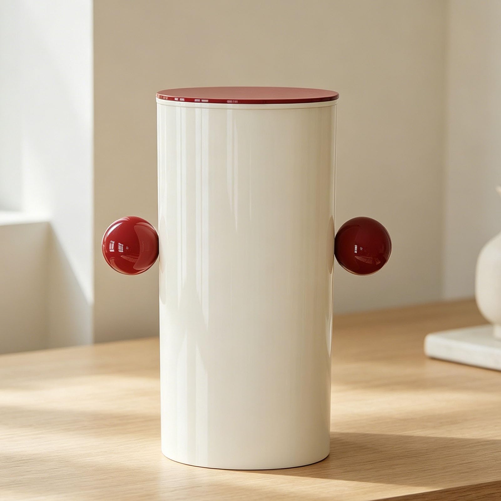 Porta Pennelli per Trucco a Sollevamento Automatico, Organizer per Pennelli per Trucco in Plastica con Coperchio, 4 Scomparti, Spazio di Archiviazione -up con un per il Ripiano del Bagno