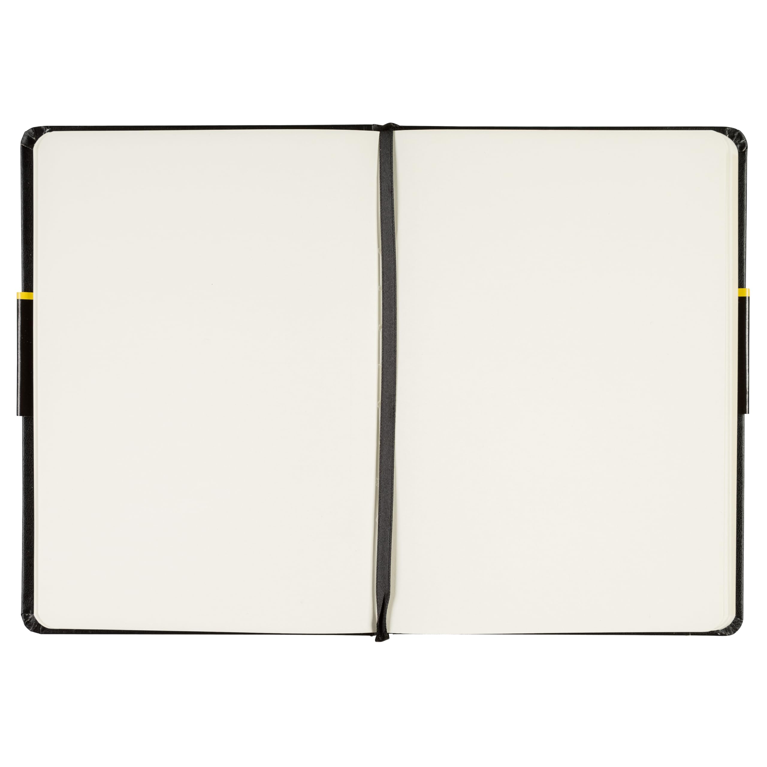 Idena 10054 - Notatnik DIN A5, pusty, papier kremowy, 192 strony, 80 g/m², twarda okładka w kolorze czarnym, 1 szt.