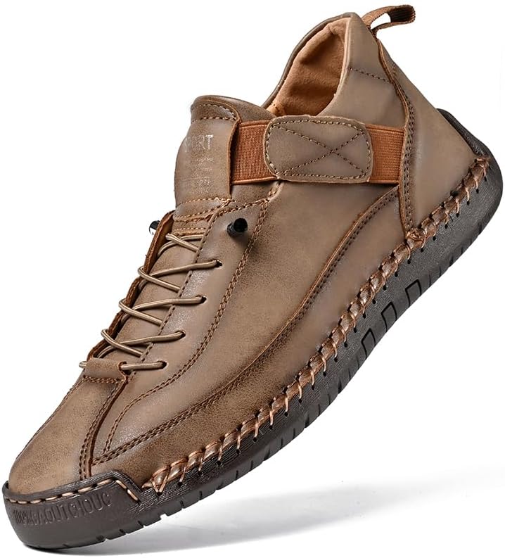 Mens Chukka Boots Non Slip Ankle Boots Loafers Casual Boots for Men Slip On Lightweight Dress Sneakers Handmade Fashion Sneakers Walking Driving Shoes