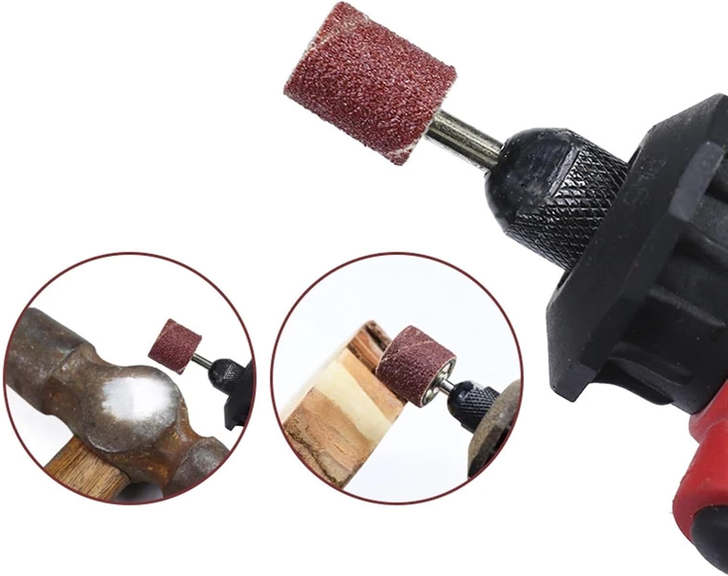 384pcs Sanding Bands Kit Grit 80 120 240 320 400 600 Sandpaper with 1/4 1/2 Sanding Drum for Rotary Tool Polishing