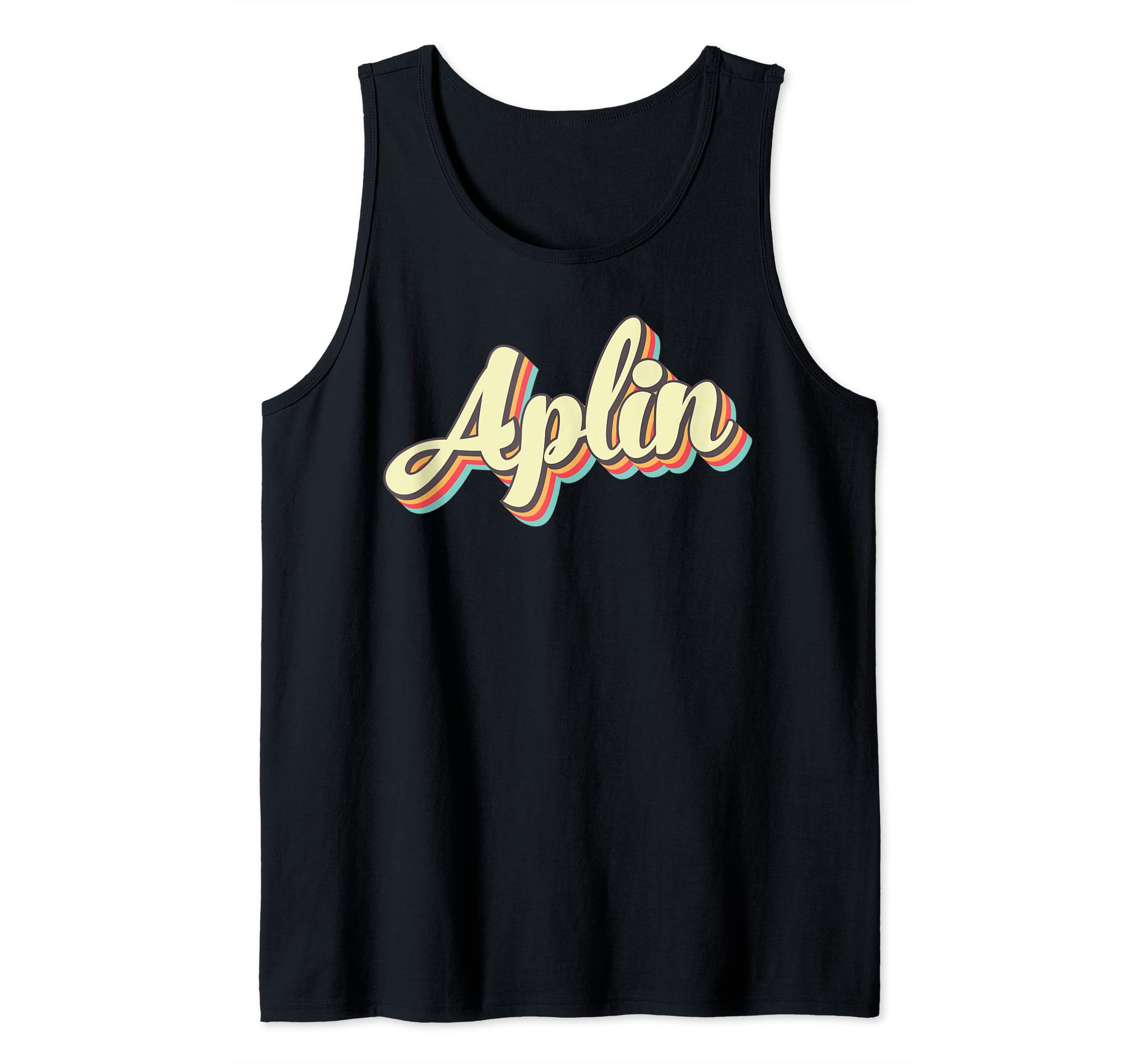 Aplin TShirt Retro Art Baseball Font Vintage Tank Top
