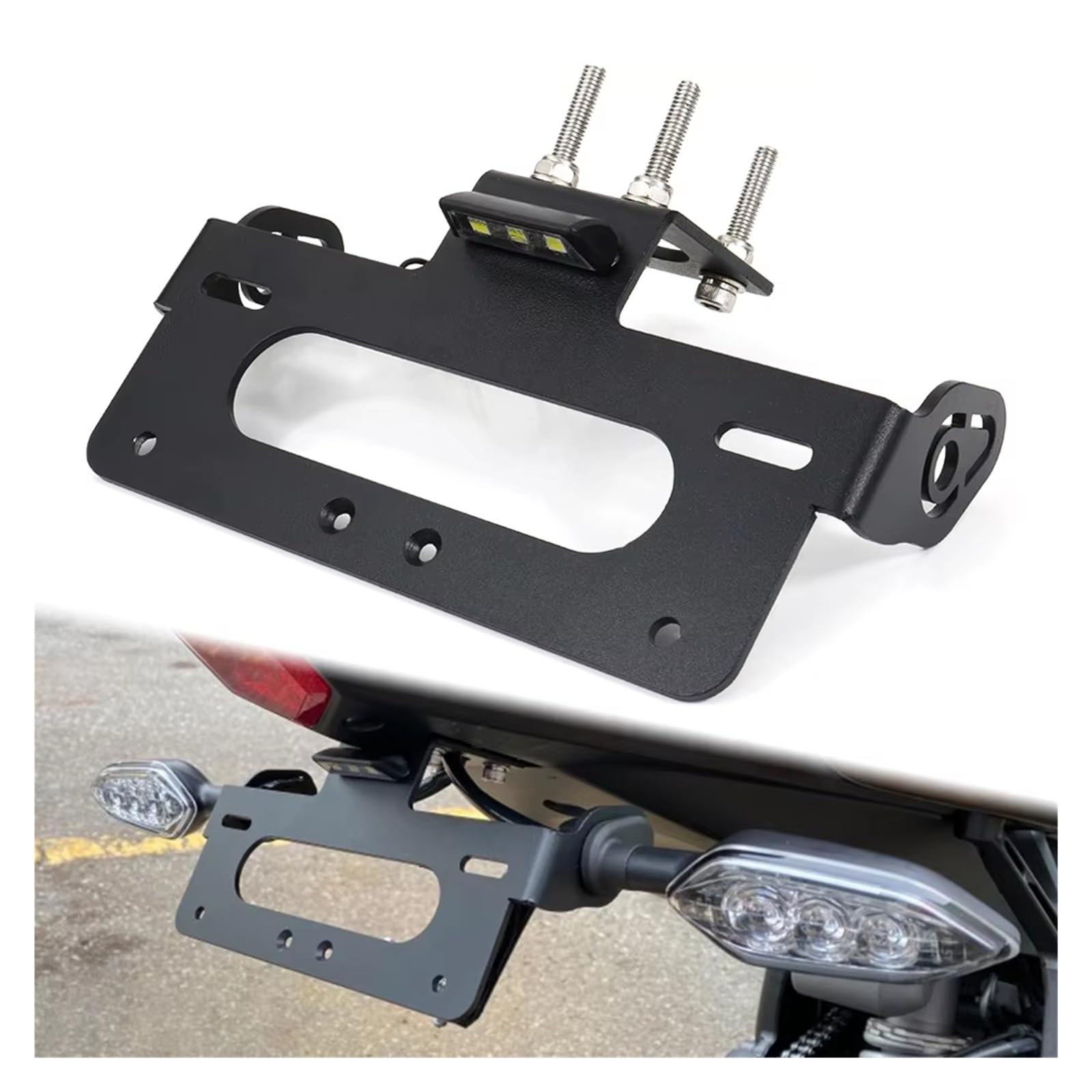 Moto Supporto Targa Staffa Porta Targa LED Luce Per YZF-R6 R6 2006-2021 Kit Di Coda Posteriore Moto