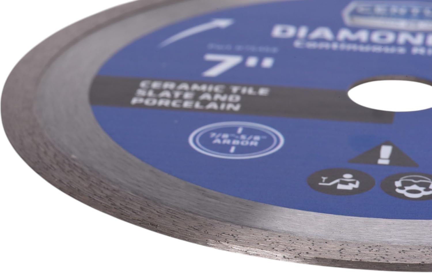 Century Drill & Tool 75458 Diamond Continuous Rim Blade, 7"