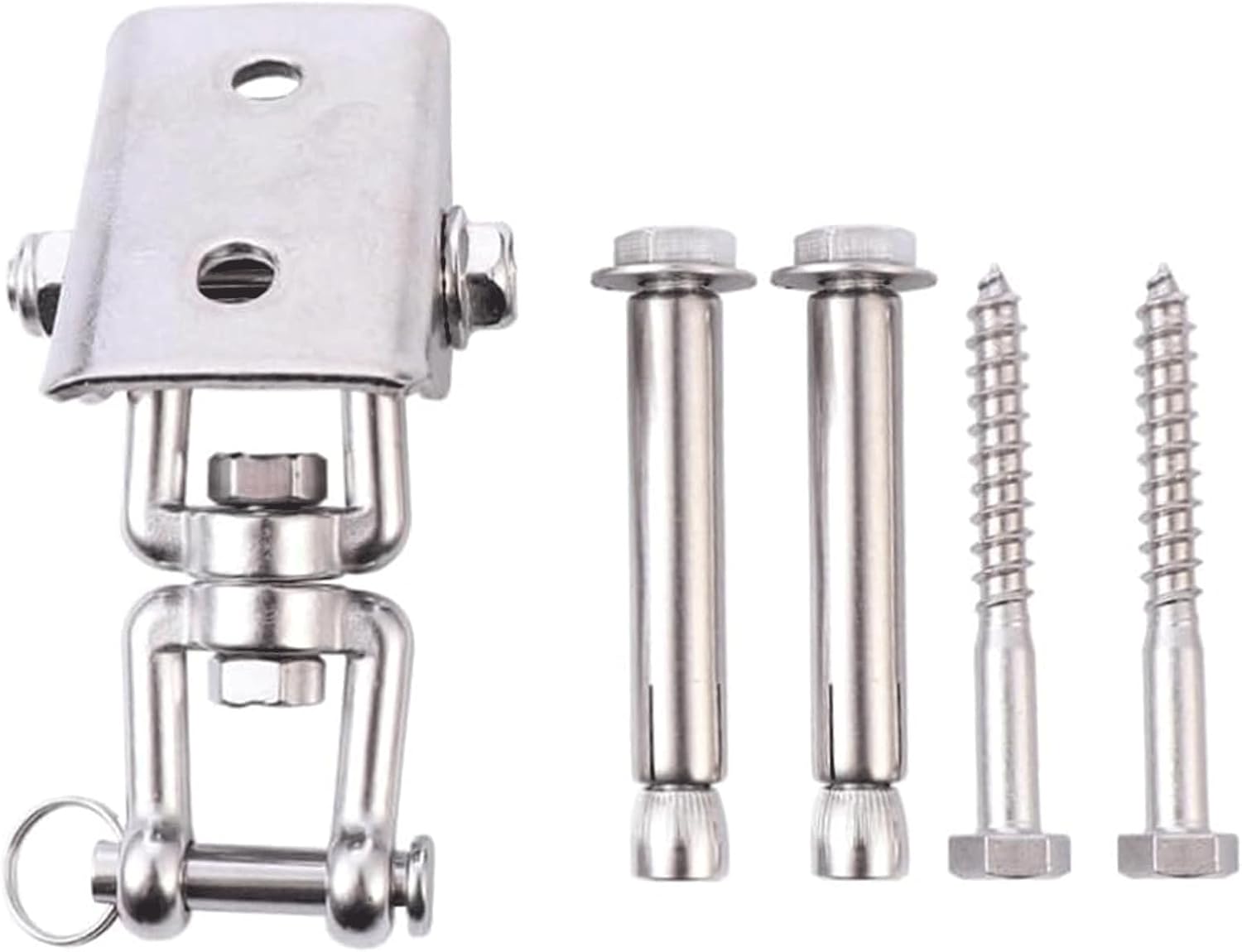 DOUKI Metal Swivel Swing Hook Screw Bracket Swing Hardware Kit with Expansion Screws for Yoga Swing Hammock Chair