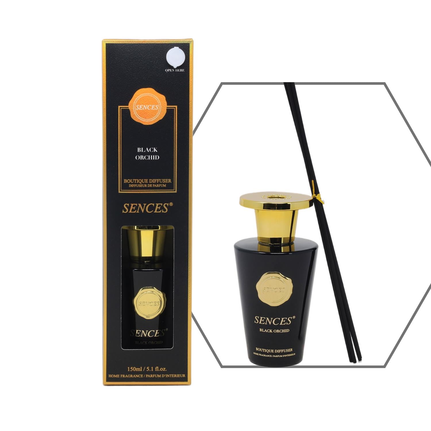 Baltus Reed Diffuser 150ml Black Orchid Sences Fragrance Aroma Air Freshener