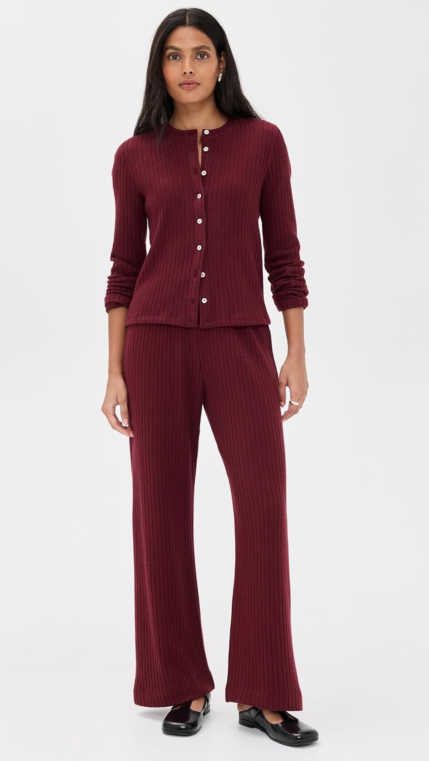 DONNI. Women's The Sweater Rib Simple Pants - Image 5