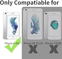 Vista 2 de TENOC Funda para iPhone 6 y iPhone 6s, Funda negra con amortiguador protector antihuellas mate para 4.7 pulgadas