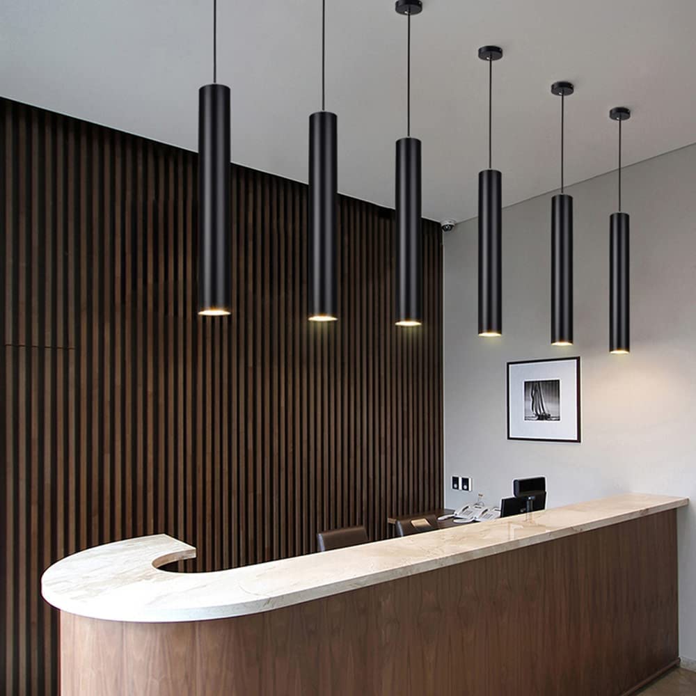 Lampa wisząca LED 5W Nordic długa rurka wisząca lampa kuchenna sufitowa lampa wisząca energooszczędna rura cylindryczna przemysłowy regulowany żyrandol na ladę barową Interesting