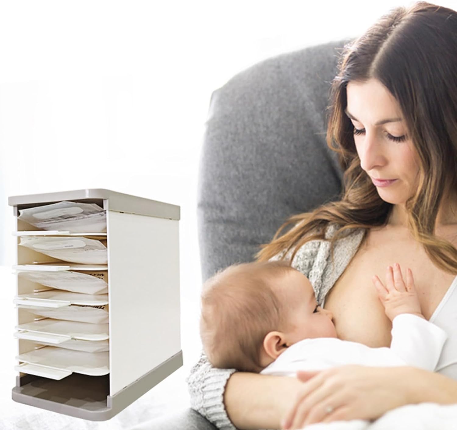 Practical Light Weight Breast Milk Freezer Container Box Storage Box for Commuting and Outdoors Adventure Use Organized Tray for Milk