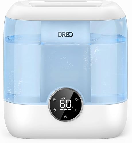 Dreo Humidificadores para dormitorio, humidificador de niebla fría de gran tamaño de 6 litros para habitación grande, tiempo de funcionamiento de 60