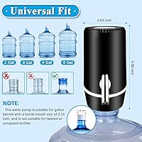 Vista 4 de Dispensador de agua para botella de 5 galones, bomba de agua eléctrica para jarra de 5 galones con interruptor y carga USB, dispensador de jarra