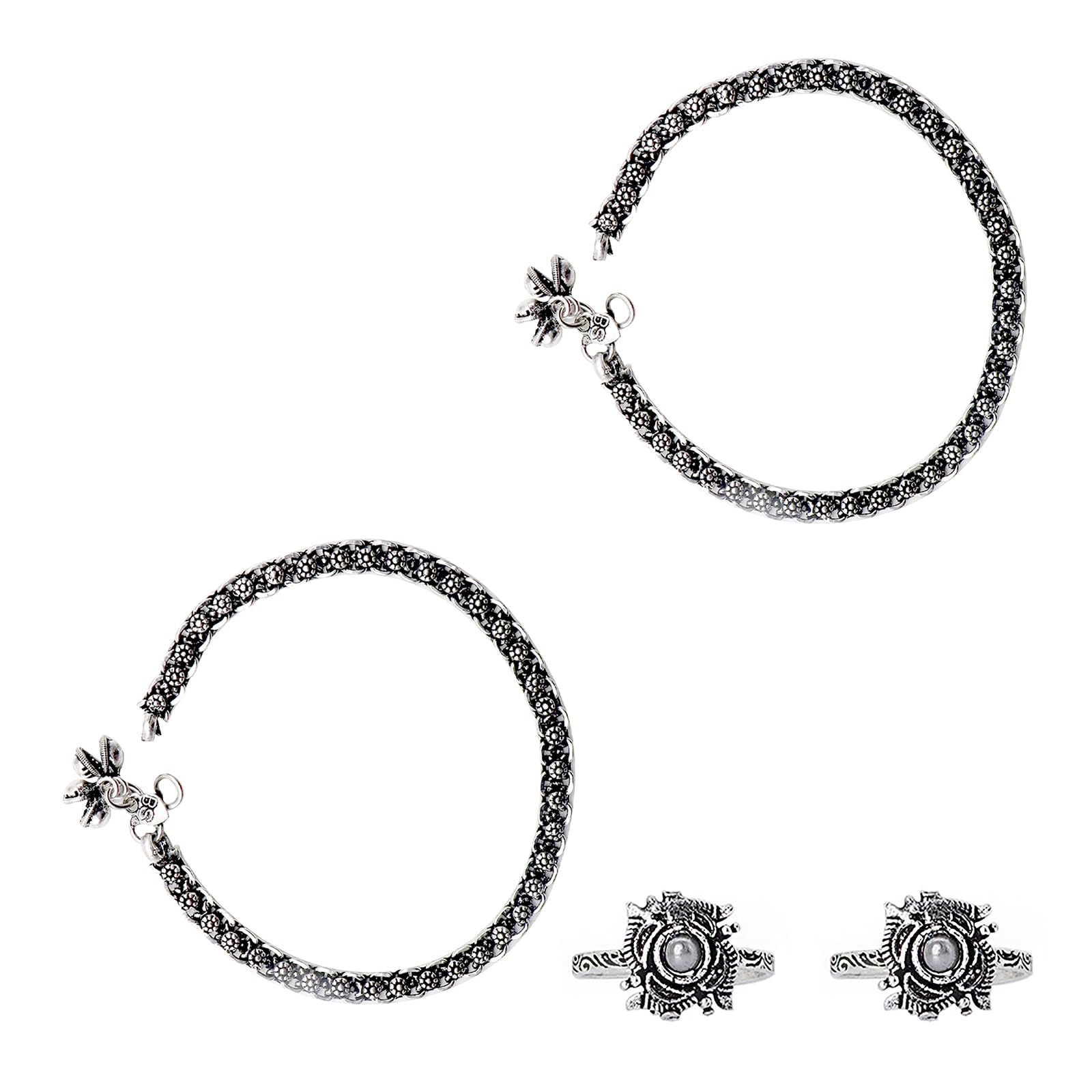 teejh Nalika Set Of Anklet and Toe Ring-picture-29