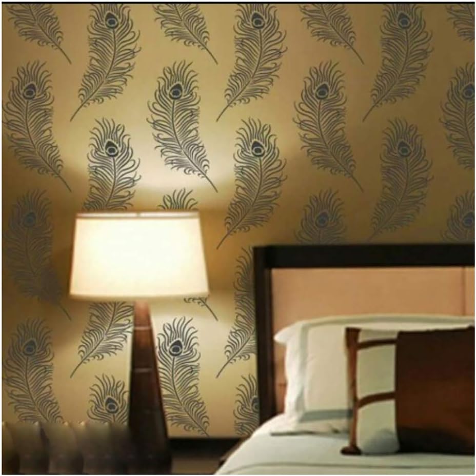 YMS Mayuri Art Reusable DIY Wall Stencils for Home Wall Decor (PVC, 16-inch X 24-inch)