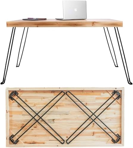Sleekform Wood Folding Table - Portable Folding Desk - No Assembly Easy Fold Desks for Small Spaces - Space Saving Collapsible Computer Tables for