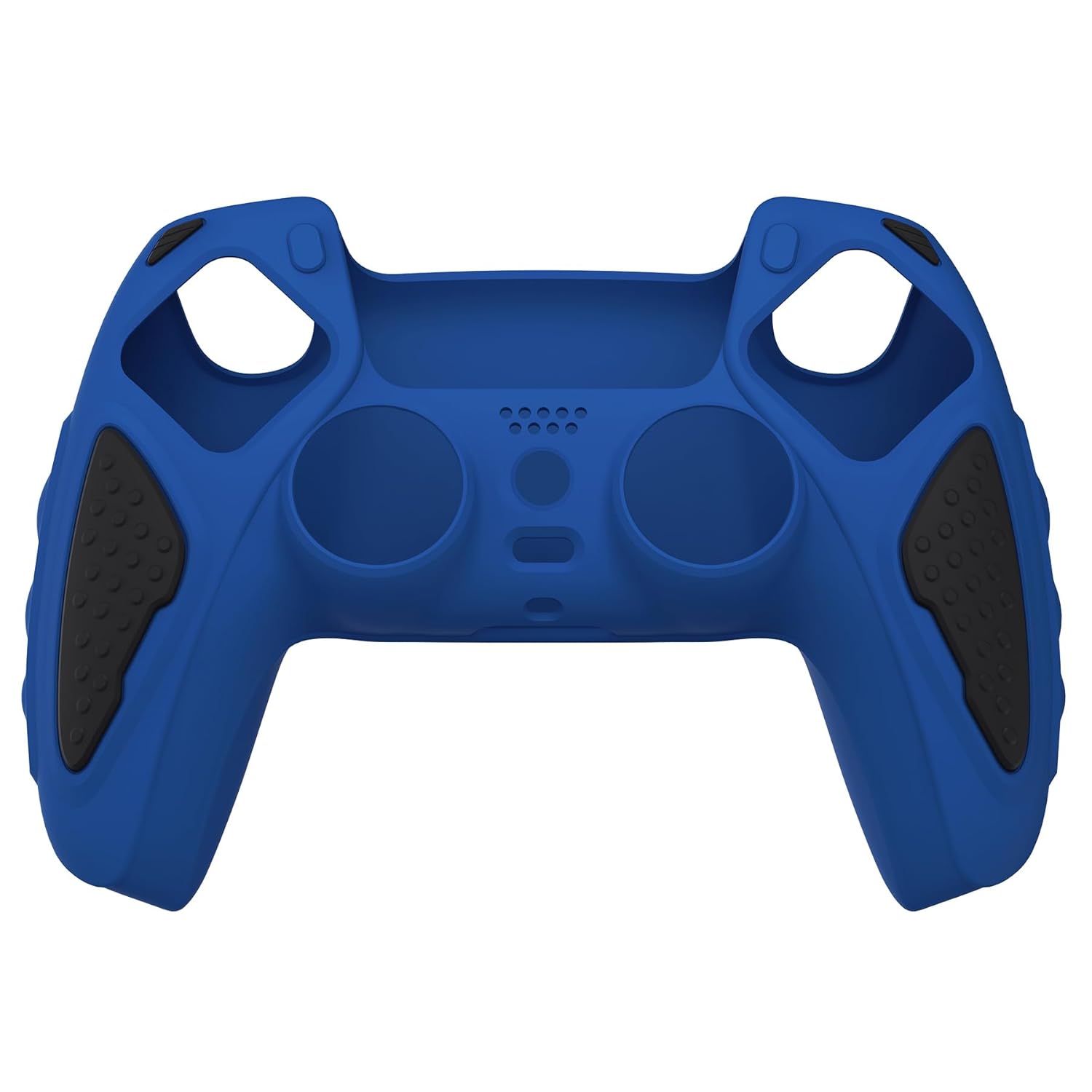 PlayVital Knight Edition Blue & Black Two Tone Anti-Slip Silicone Cover Skin for ps5 Controller, Soft Rubber Case for ps5 Wireless Controller with Thumb Grip Caps - Image 2